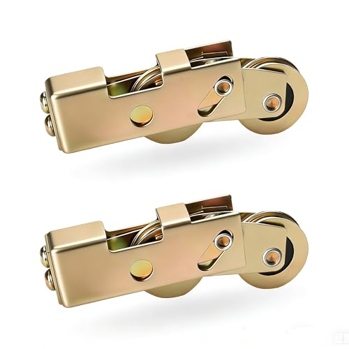 2 Pcs Sliding Door Rollers, Sliding Glass Door Rollers Replacement, Steel Ball Bearing Wheels Heavy-Duty Tandem Roller for Patio Door - color: 2 Pcs