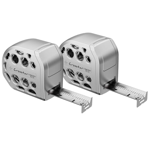 Crosstar 2 Pack 25FT Magnetic Self-Locking Stainless Steel Tape Measure - size: 25 ft (2 Pack)