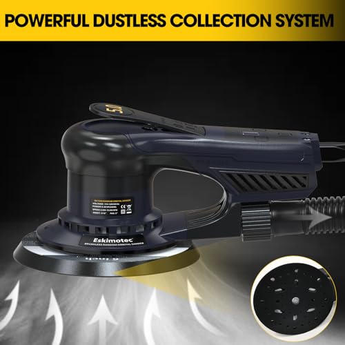 Electric 360W Random Orbital Sander with Dual 5" & 6" Pads Brushless Motor
