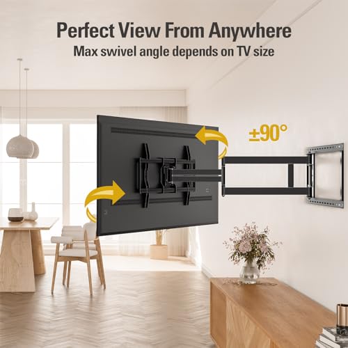 Mounting Dream Long Arm TV Wall Mount Full Motion TV Mount for 42-94" TVs - size: For 42" to 94" TVs, 24" Studs