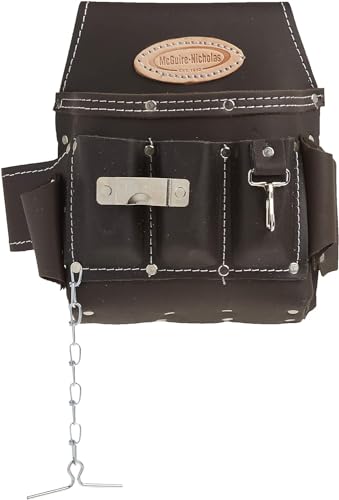 McGuire-Nicholas Electrician Tool Pouch, 12 Pocket, 1 Pack, Brown - style: 12 Pockets, Oil-Tanned Leather, Tool Pouch