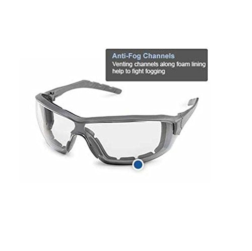 Gateway Safety 22GY79 Silverton Temple Version Safety Glass, Gray Frame - Clear FX2 Anti-Fog Lens,One Size - color: Clear Fx2 Anti-fog Lens, style: Classic