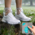 20 Pcs Individually Packaged Rain Shoe Covers, Clear Disposable Plastic Shoe Covers for Rain for Adults, Portable & Wear-Resistant for Rain Snow Disney (Adults, M 20Pcs) - size: Adults M 20Pcs