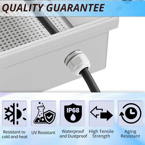 MAKERELE 1/2 NPT Nylon Cable Gland Strain Relief Connector Waterproof IP68 - color: Grey, size: 1/2" 20pcs BAG