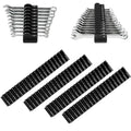 DEHOYI 80 pcs Modular Wrench Organizers for Tool Drawers - Wrench Rack with Metric & SAE Labels, Perfect Tool Storage Holder. Gift for father, brother and boyfriend (No Magnet, Black) - style: No-Magnet(80 pcs Black)