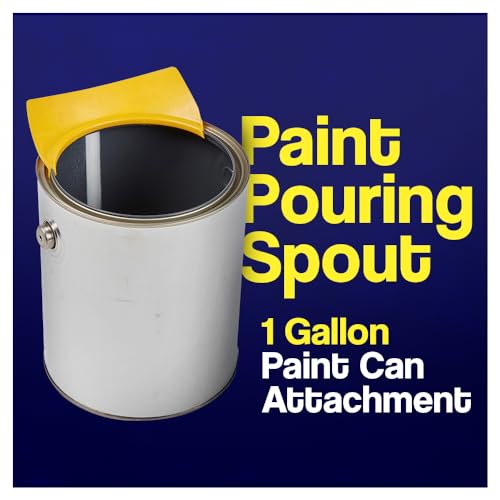 FoamPRO 61-5 Paint Can Spout, 5 Pack | One Size Fits All Pint, Quart & Gallon Cans | All In One Pouring Accessory, Brush Holder & Wiper | Paint Bucket Attachment With Yellow Mixing Tips - size: 1 Count (Pack of 5)