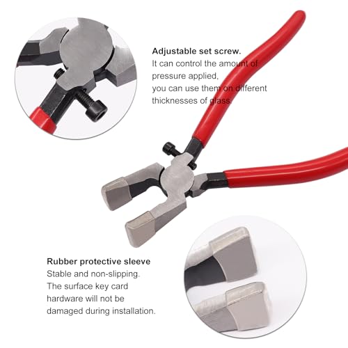 weideer 40 Sets Key Fob Hardware with Key Fob Plier Tools Bag, Glass Running Pliers for Wristlet Key Fobs/Key Lanyard/Key Chain Hardware Install - color: Red+key Fob+plier+bag