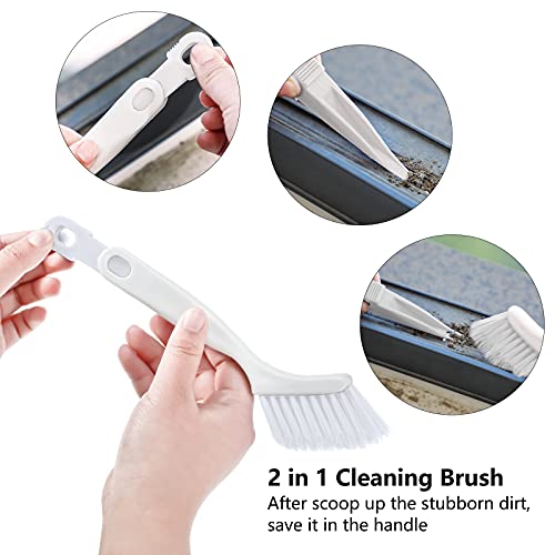 Patelai 4 Pcs Cleaning Brush Sets Small Scrub Household Use, White - color: White