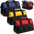 Sanwuta 3 Pack 13 Inch Tool Bags, Side Pockets, Blue, Red, Yellow - color: Blue, Red, Yellow, size: 13 Inch, style: Side Pockets