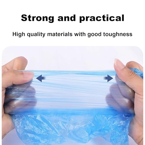 Shoe Covers Disposable Non Slip - Pack of 200 (100 Pairs), Premium Waterproof Shoe Booties for Indoors & Outdoors, Fits Up to Men's 11 & Women's 13, Recyclable Shoe Protectors (Boot Covers Blue).