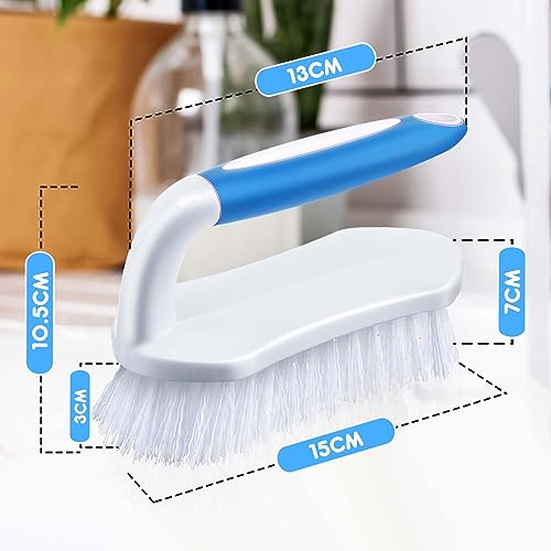 Lallisa 12 Pcs Scrub Brush Bulk for Cleaning with Handle, Blue, Green - color: Blue, Green