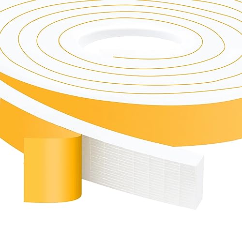 Heavy-Duty Foam Weather Strip, Wide Gap Filler, 40Ft Bulk Pack - color: White, size: 1 In x 1/2 In x 40Ft