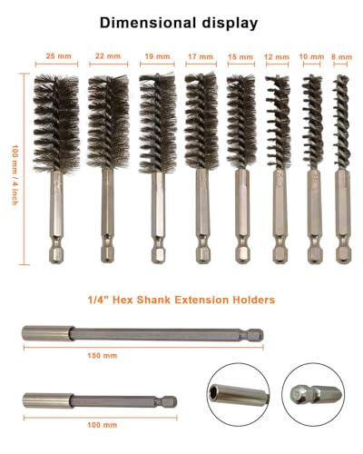 Wire Brush for Drill - Long Drill Wire Brush Attachment for Rust Removal