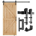 SMARTSTANDARD 6 FT Heavy Duty Sturdy Sliding Barn Door Hardware Kit, Black - size: 6 Feet