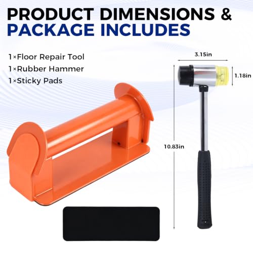 Heavy-duty floor gap repair tool, equipped with hammer adhesive gaskets - size: 11.15*3.54*3.94