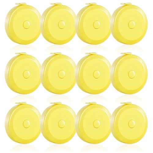 16 Pack Tape Measure, 60 Inch/150cm Retractable Body Measuring Tape - Yellow Soft Sewing Tape for Tailor, Craft & Cloth Measurements - color: Yellow