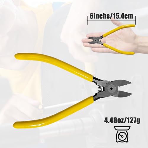 Wire's Cutting Diagonals Cutting Pliers - Flushes Cutter's, Small Cutterr Snips,Flushes Pliers, Wire's Cutterr for Crafting, Jewelry Making, Soft Copper Wire, Floral. ect. (6 inch) - size: 6 Inch