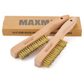 MAXMAN Brass Brush 2Pcs, 10" Soft Brass Bristle Brush, Rust/Weld Cleaner - style: 2Pcs Soft Brass Bristle Brushes