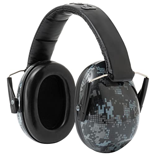 Snug Kids Earmuffs – Noise Reduction for Toddlers & Children – Adjustable, Lightweight, Foldable, Soft & Comfortable - color: Black Digi Camo