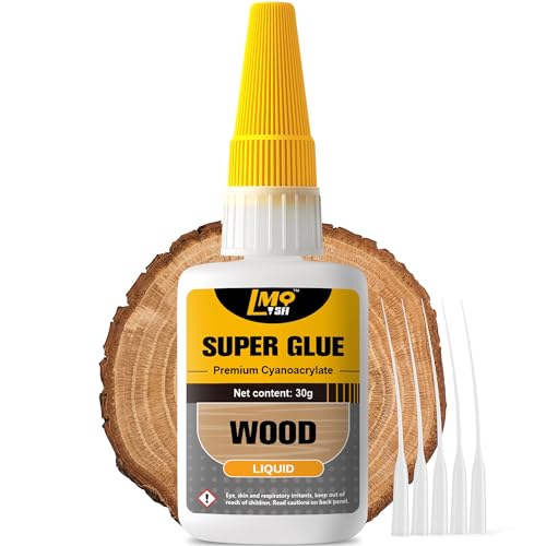 Wood Super Glue Liquid, Clear Instant Cyanoacrylate Adhesive for Wood Crafts Repair Woodworking, All Purpose CA Glue for Shoe Ceramic Plastic Leather Glass Model Metal Pottery Aquarium Porcelain Stone - size: 1oz-thin