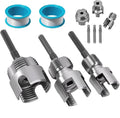2026 New Pipe Thread Cutting Tool, Internal & External Pipe Threading Tool, PVC Pipe Threader for 1/2", 3/4", 1" Sizes PVC Pipes Suitable for All Electric Drills (3PCS)