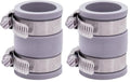 Fernco 1056-100 1-in. Flexible PVC Pipe Coupling for Plastic and Copper Plumbing Connections in Gray (Pack of 2) - size: 1 Inch (Pack of 2)