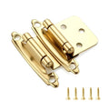 Ravinte Gold Cabinet Hinges, 1/2 Inch Overlay, 4 Pack (2 Pairs) - color: Gold