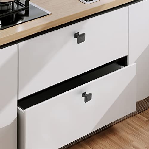 9BUILD 10 Pack Oil Rubbed Bronze Cabinet Knobs,Solid Square Drawer Pulls - color: Oil Rubbed Bronze, size: 1.2"/30MM