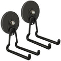 ULIBERMAGNET New Updated Gaint Magnetic Hooks,2 Pack Heavy Duty Large Magnetic Hooks for Extension Cord, Cable, Hose, Power Cord,Rope,Drill,Jig Saw,Circular Saw,Garden Lawn Tools (Black/3.46inch) - style: Upgraded Black Large L Extra Strong Hooks