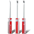 3 Packs Tack Lifter 3 mm U Tip Nail Staple Rivet Tack Puller Screwdriver Upholstery Staple Remover Tool for Furniture - color: Red