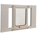 Ideal Pet Products Aluminum Sash Window Pet Door - size: 7-1/2" x 10-1/2" Chubby Kat Flap Size, style: Window Width: 23" - 28"