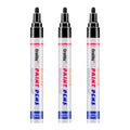 Black Paint Markers, 3 Pack Oil-Based Waterproof Quick Dry Permanent Paint Pen Set for Rocks Painting, Wood, Fabric, Plastic, Canvas, Glass, Mugs, Metal, Tire, Stone, DIY Craft - color: Black