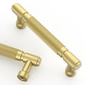 Asidrama 10 Pack 3.75 Inch(96mm) Brushed Gold Cabinet Pulls Knurled Kitchen Cabinet Handles, Cabinet Pulls Kitchen Cabinet Hardware for Cupboard Drawer Pulls - color: Brushed Gold, size: 3.75" Hole Center, style: 10 Pack