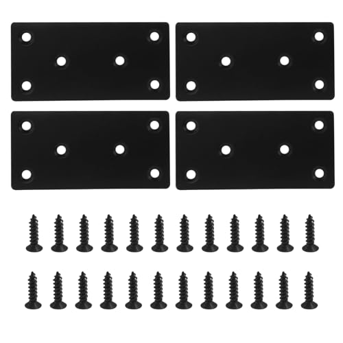 Murtenze 4 Pack Black Stainless Steel Mending Plates, 4 x 2 - size: 50*100mm