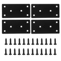 Murtenze 4 Pack Black Stainless Steel Mending Plates, 4 x 2 - size: 50*100mm