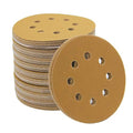 5-Inch 8-Hole Hook and Loop Sanding Discs, Orbital Sander Sandpaper Discs, 100 Pieces Round Sandpaper Set, 220 Grit - size: 220-Grit