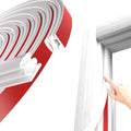White D-Shape Weather Stripping 20Ft (Fits 0.3–0.4in Gaps) - color: White, size: 0.39" Thick x 20 Ft