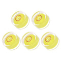 5pcs Small Circular Bubble Spirit Levels - [15mm Diameter 6mm Thickness] Mini Round RV Level Leveling Tools for Travel Trailer Turntable Camera, Yellow - color: Yellow, size: 15mm x 6mm