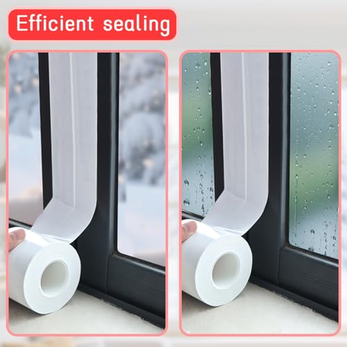 Window Sealing Tape, Window AC Insulation Tape, White 3 Inch x 65 FT - color: White, size: 3 Inch x 65 FT