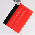 2-Pack Felt Edge Squeegee Tool for Vinyl Wrap & Wallpaper Smoothing, Plastic Scraper with Replacement Fabric Felts, Anti-Scratch Applicator for Car Window Tint, Glass Film & Craft Decals - color: Red