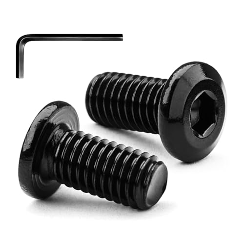 M6 x 16mm Flat Head Hex Socket Cap Screws Furniture Bolts, Stainless Steel 18-8 (304), Black Oxide, Countersunk Connector Screw, Full Thread, 20 PCS (with Hex Spanner) - size: M6 x 16mm