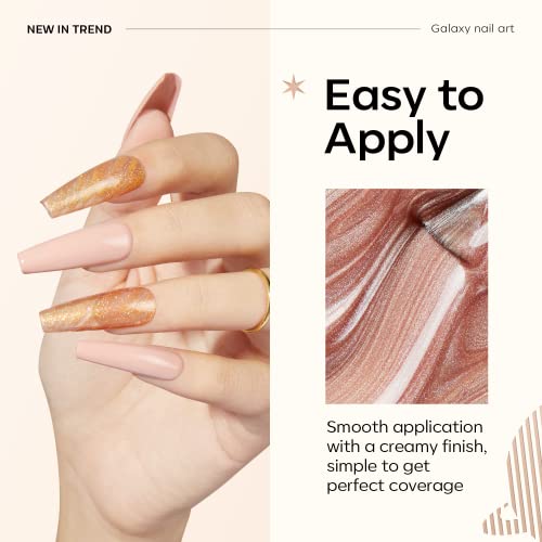 modelones Fall Gel Nail Polish Set 6 Colors, Nude Brown Burgundy - color: A Nude Brown