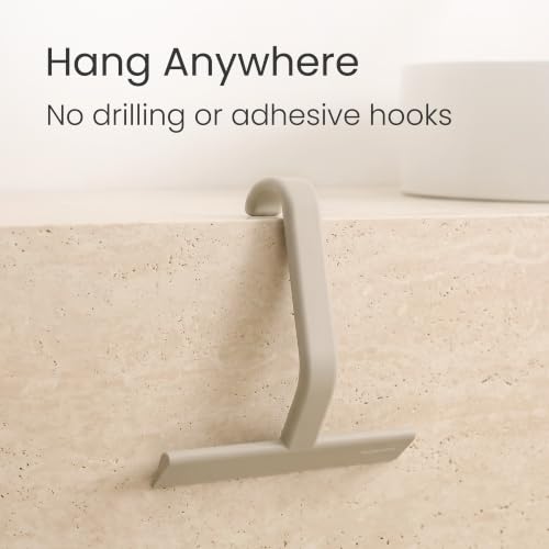 dancemoon JustHang Shower Squeegee with Built-in Hook, 10-Inch Light Taupe - color: Light Taupe