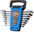 HORUSDY Combination Ratchet Wrenches Set with SAE | 8 Pieces Wrench Set with Wrench Organizer | 72-Tooth | 5° Swing Arc | 1/4" - 11/16" | Chrome Vanadium Steel - style: 8-Piece