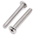 Glvaner (50 pcs) M4-0.7 x 35mm Binding Screws, Flat Round Head Phillips Drive Machine Screw 304 Stainless Steel 18-8 Full Thread, Furniture Screw Connection Bolt Screw - size: M4-0.7 x 35mm