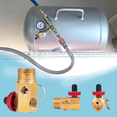 Air Tank Manifold Tool with Fill Port, Performance Tool W10056 Air Tank Manifold ，Ball Valve and Relief Bypass 1/2" NPT Tank x 1/4" NPT Hose x 1/8" NPT Gauge，for Air Compressor Carry Tank - size: 1PC 1/2" NPT Air Tank Replacement Manifold