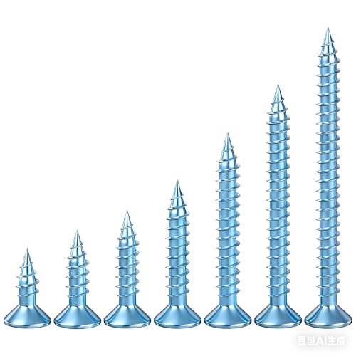 Wensilon # 4X3/8 (1000PCS) Flat Head Galvanizing Wooden Screw # 3X10, Quick Metal self Tapping Flat Head - color: Galvanizing, size: #4x3/8"