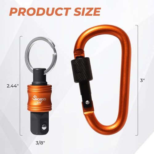 3/8" Socket Holder Keychain 5PCS Set,Drive Quick-Release & Lock Organizer - size: 5PCS-3/8'