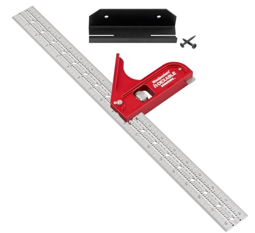 Woodpeckers inDexable Square System, 18 Inch XL Combination Square, Feature Packed Woodworking Tool - color: Standard, style: Combo Square [XL]