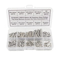 240PCS M3 Stainless Steel Phillips Flat Head Machine Screws Hex Nuts Assortment Kit - size: M3